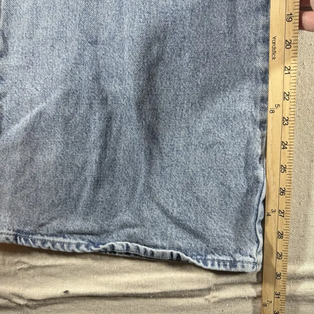 Kendall & Kylie Wide Leg Cargo Denim Jeans Light Wash High Waisted Flare 22W XXS
